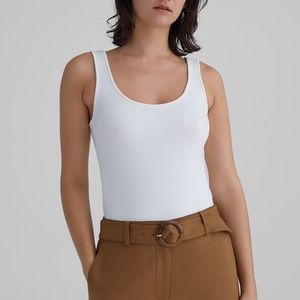 Club Monaco Off-White Journey Tank Top